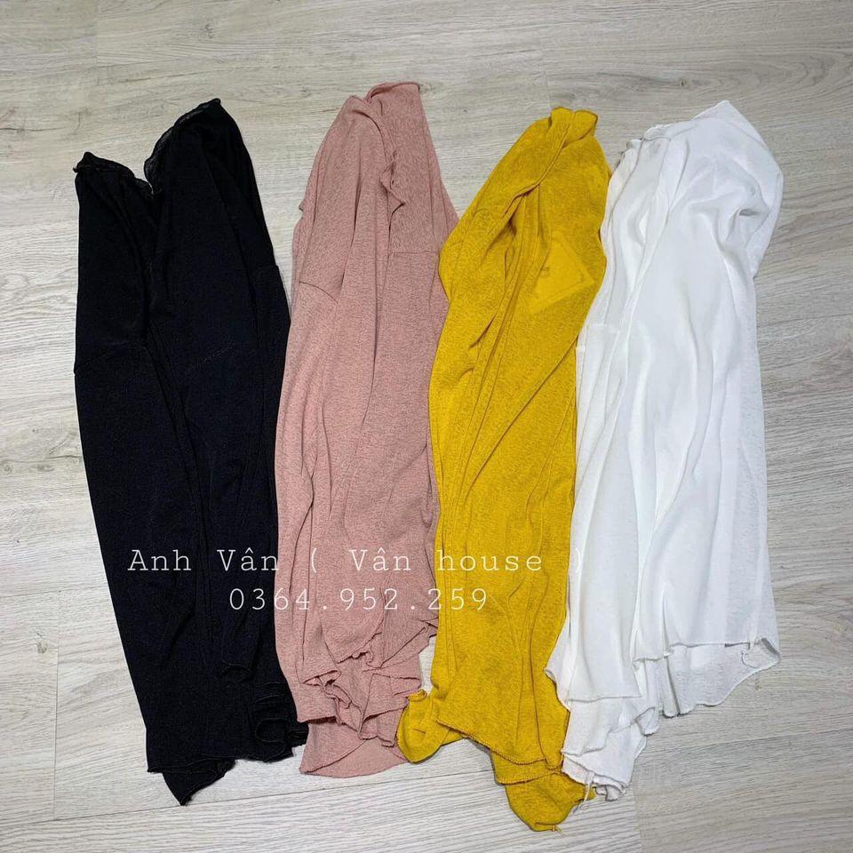 Hình ảnh (ảnh thật) áo lệch vai chất cotton giấy xinh