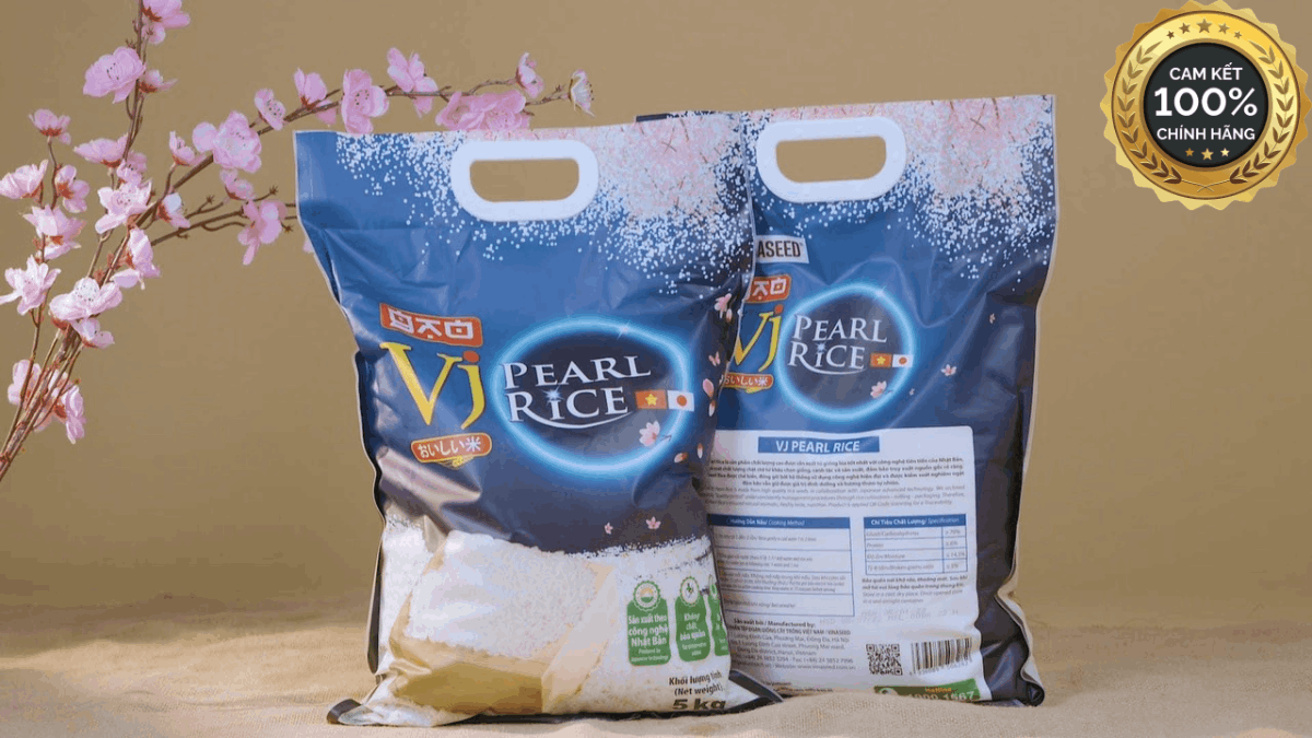 [Chính hãng] Gạo VJ Pearl Vinaseed (Túi 5kg)