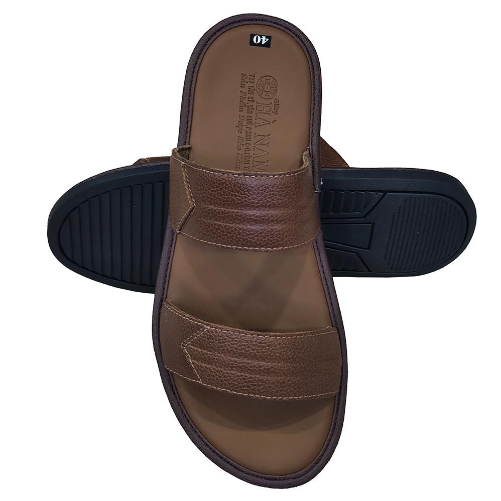 Dép Nam Quai Ngang HÀ NAM Da Bò Thật Cao Cấp DNA2145C