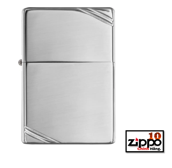 Bật lửa Zippo 260 (Xi Bóng góc) High Polish Chrome Vintage with Slashes- Chính Hãng 100%