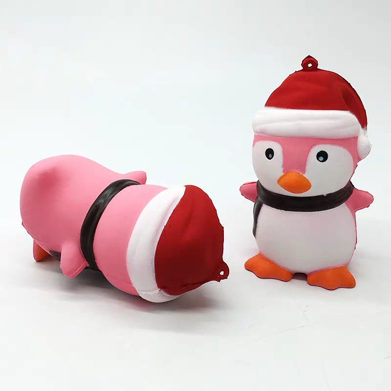 Squishy chim cánh cụt hồng, squishy chậm tăng mùi thơm dịu nhẹ, đồ chơi cho bé trai và bé gái