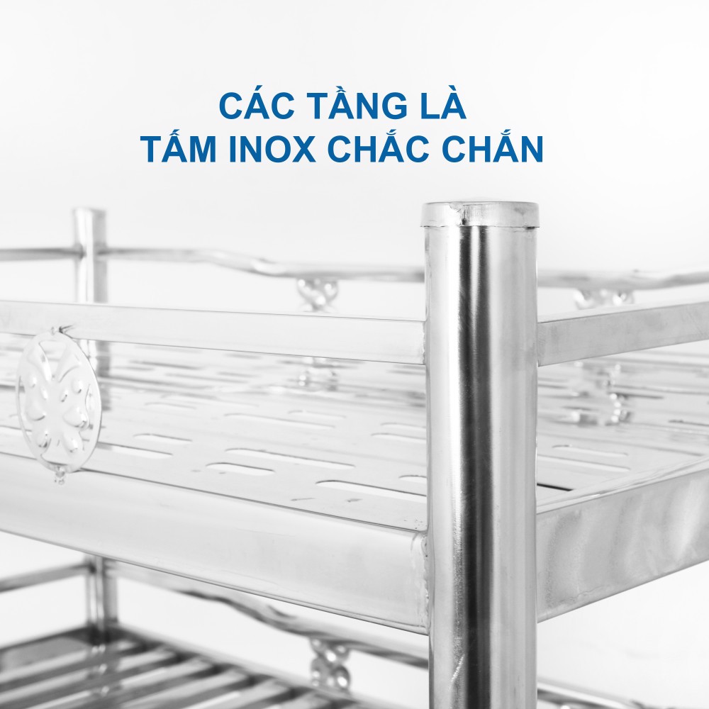 Kệ thẻ inox Deli Super 500 x 800 (mm) 5 tầng