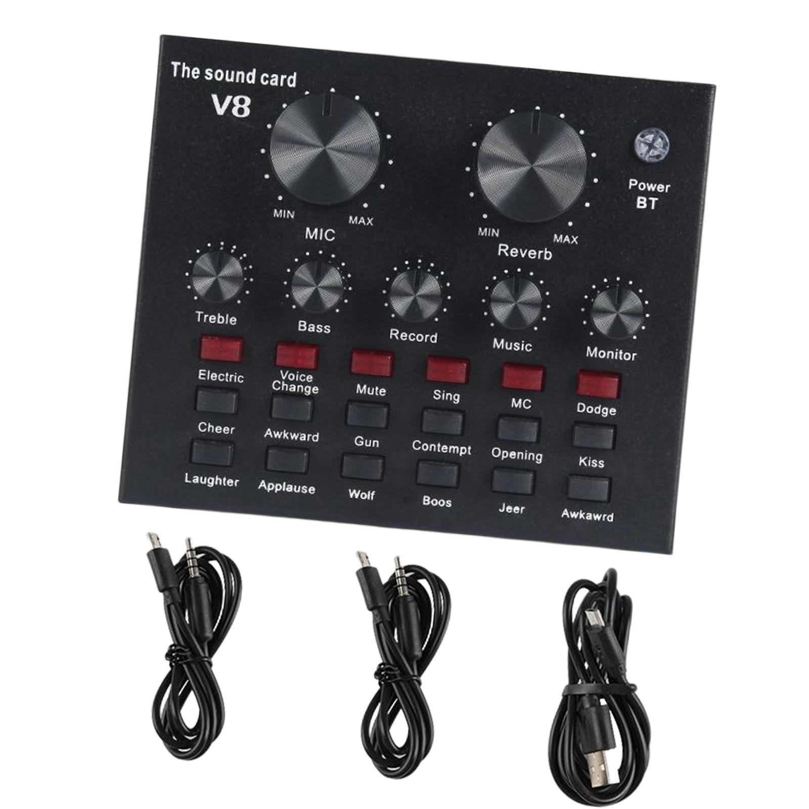 Voice Conversion Sound Card for Karaoke Living Broadcast Chat On Style A