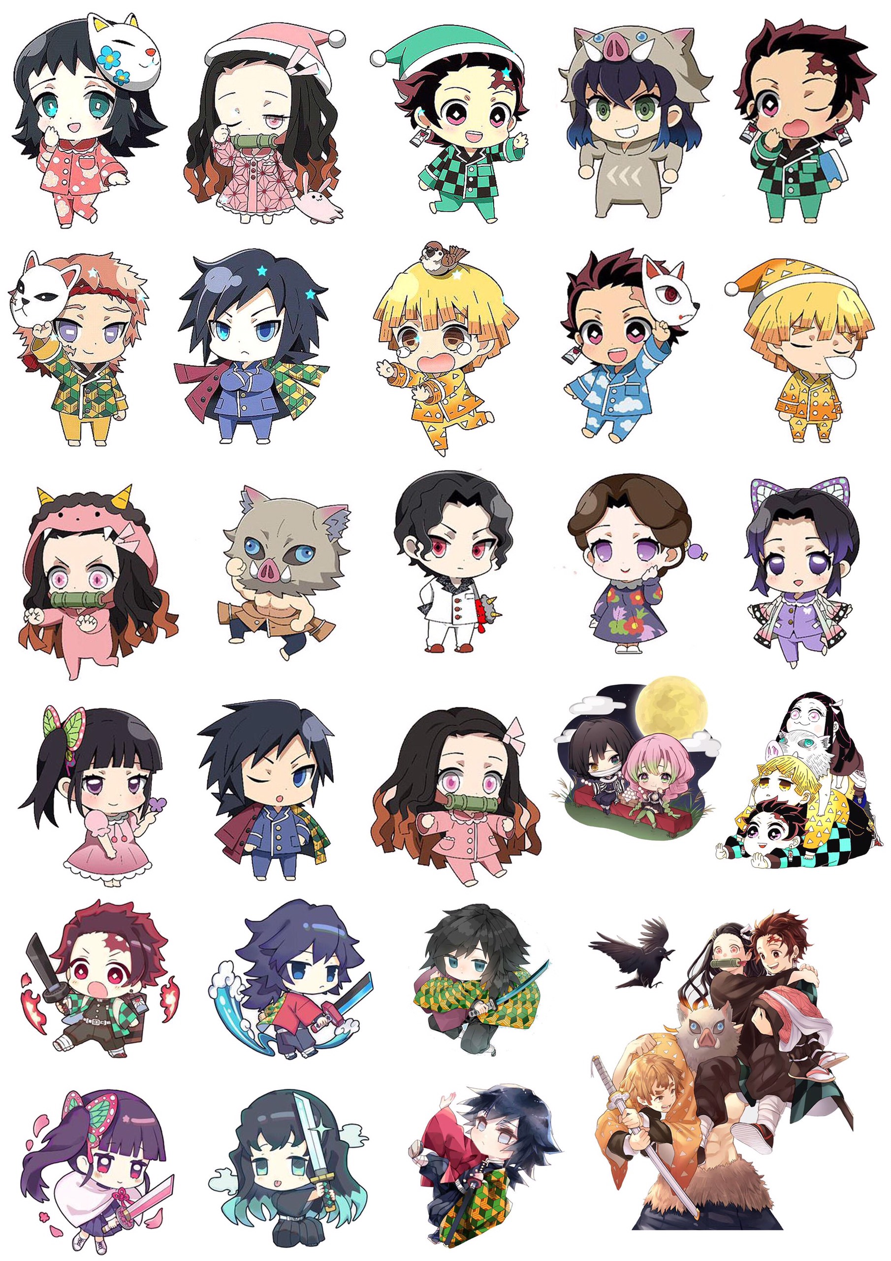 100 ảnh sticker Kimetsu no Yaiba