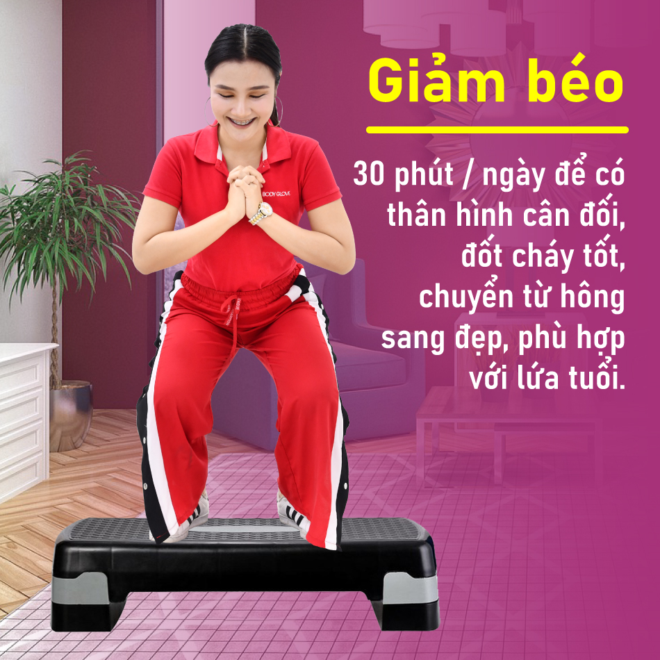 GYM Bục dậm nhảy AEROBIC STEP giảm cân hiệu quả Size: 68cm mới 2022