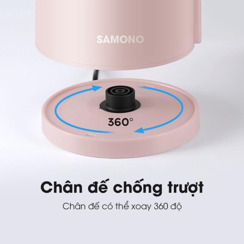 2 Lít | HOẢ TỐC - Ấm đun siêu tốc SAMONO SW-EKP13 - Hai lớp chống nhiệt - Hàng chính hãng