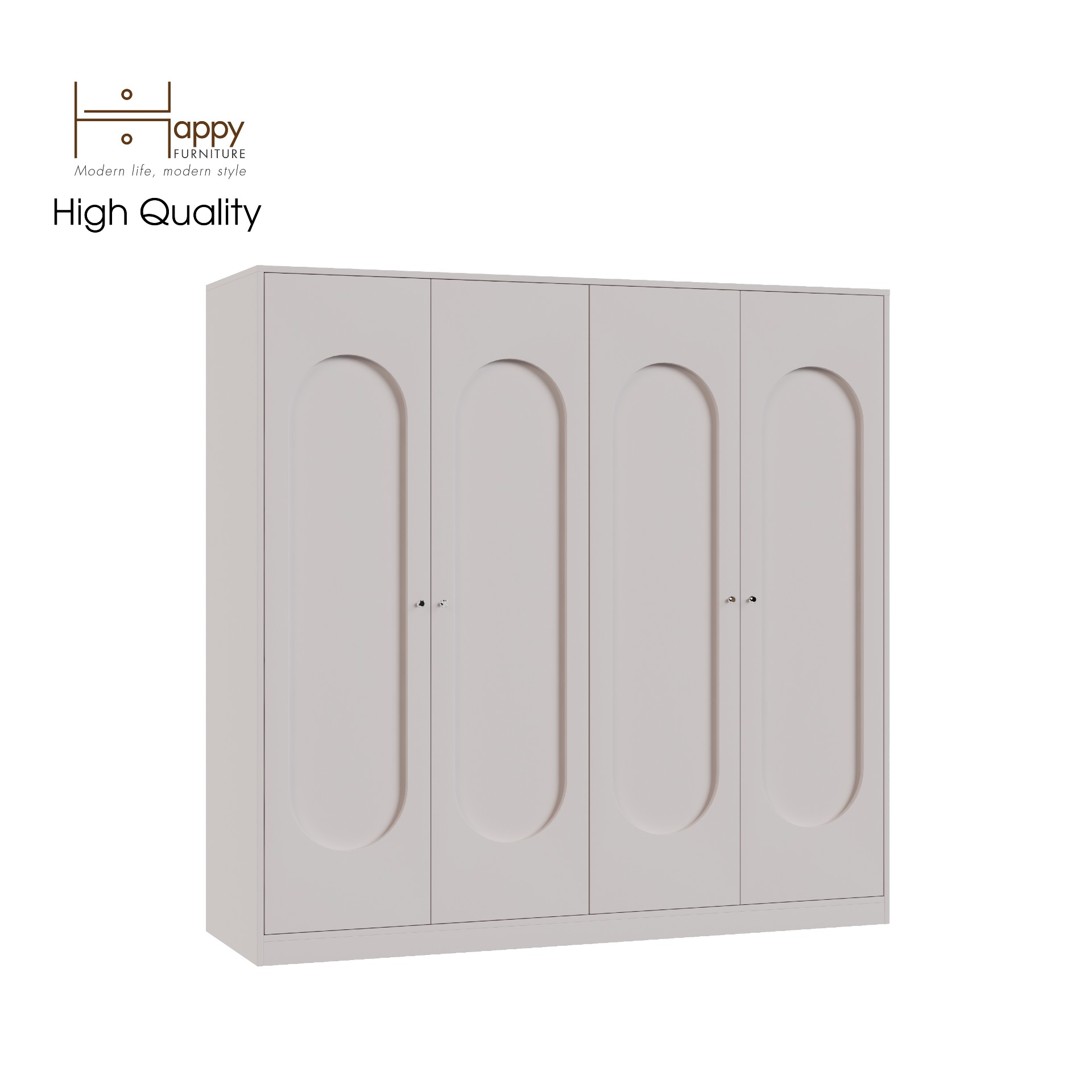[Happy Home Furniture] SWEETY, Tủ quần áo 4 cửa mở, 180cm x 56cm x 176cm ( DxRxC), TCM_066