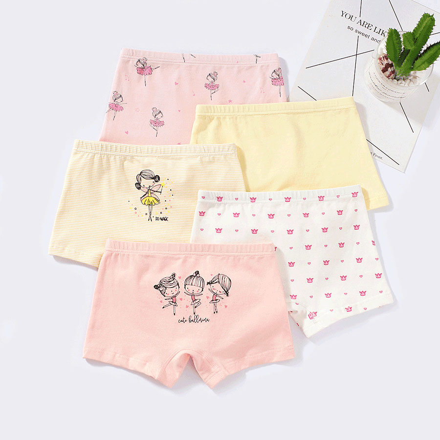 Combo 5 Quần Chíp Đùi Cho Bé Gái, Quần Lót Cho Bé Gái Cao Cấp Cho Bé Gái Từ 13-40 Kg - Bafaby Kids