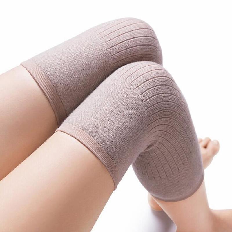 Miếng đệm đầu gối đàn hồi đan siêu mỏng cashmere thể thao thể thao cung cấp an toàn đầu gối Color: Black