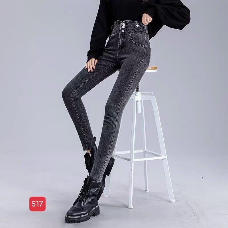 Quần Jeans Nữ Lưng Cao Chất Jean Co Giãn, Quần Bò Nữ Ống Suông Thời Trang MuradFashion NT02