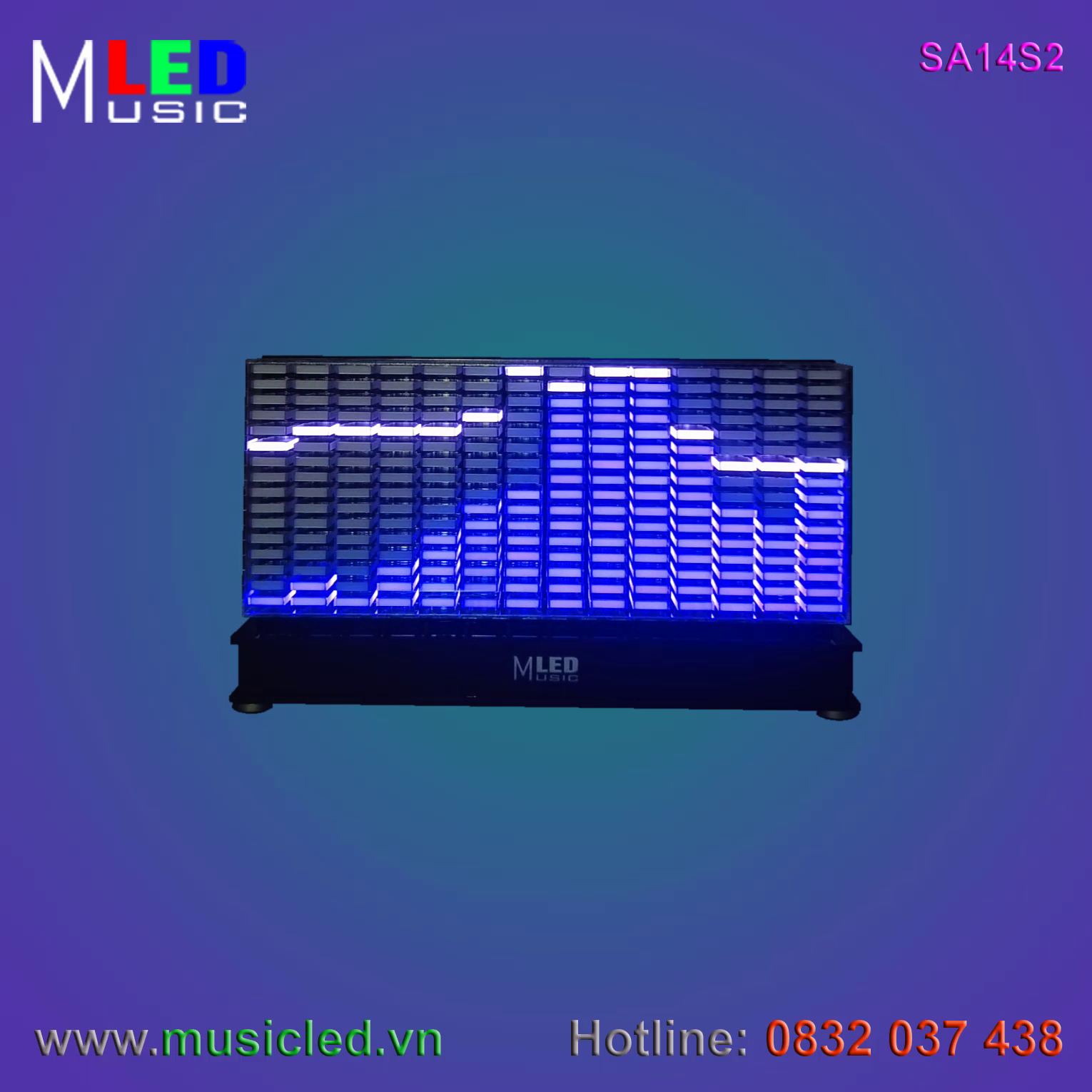 Dàn đèn Music LED nháy theo tần số nhạc 14 cột để bàn