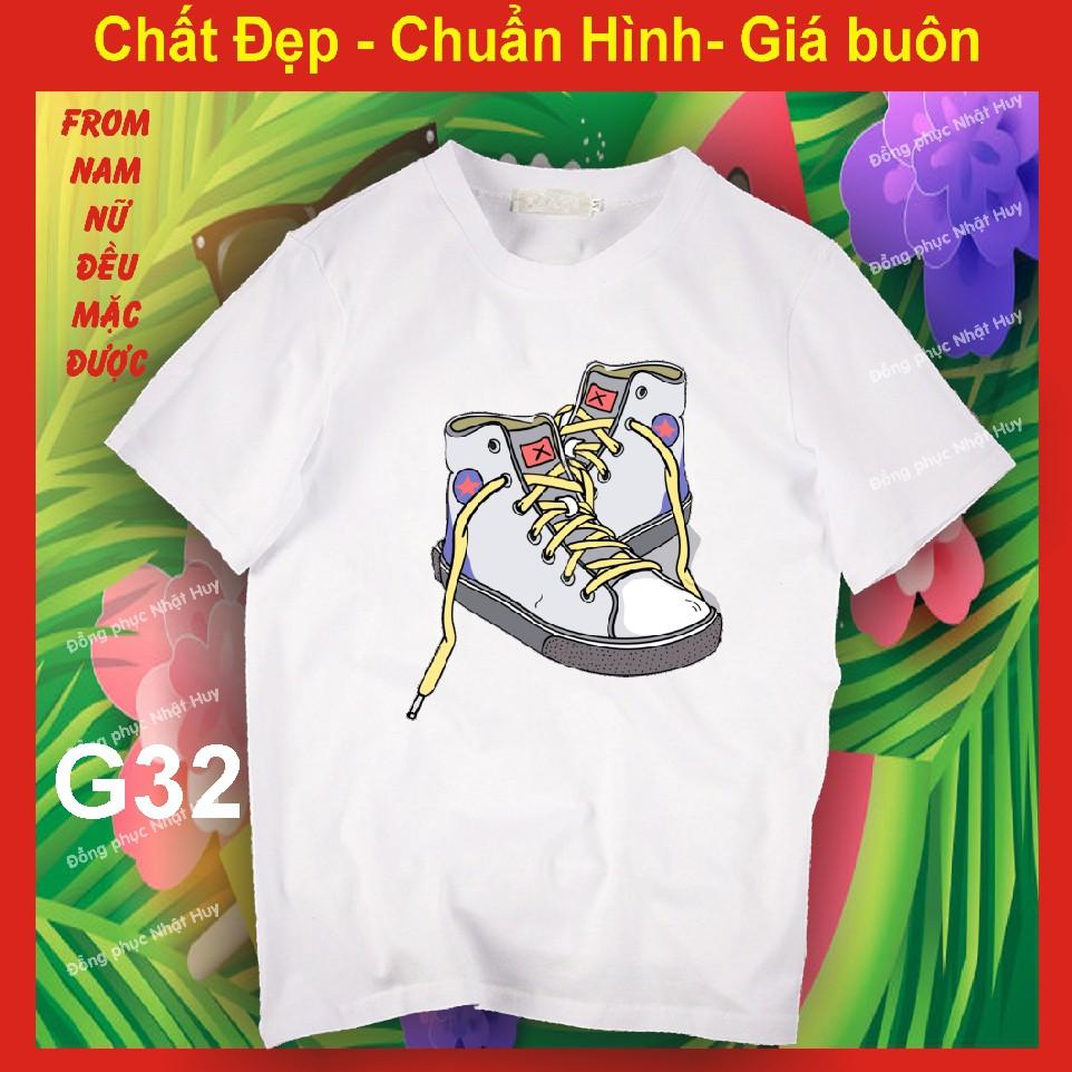 áo thun in giày đẹp G31, chất đẹp, bao đổi trả, giầy dây, đôi giày đẹp, JUST DO IT