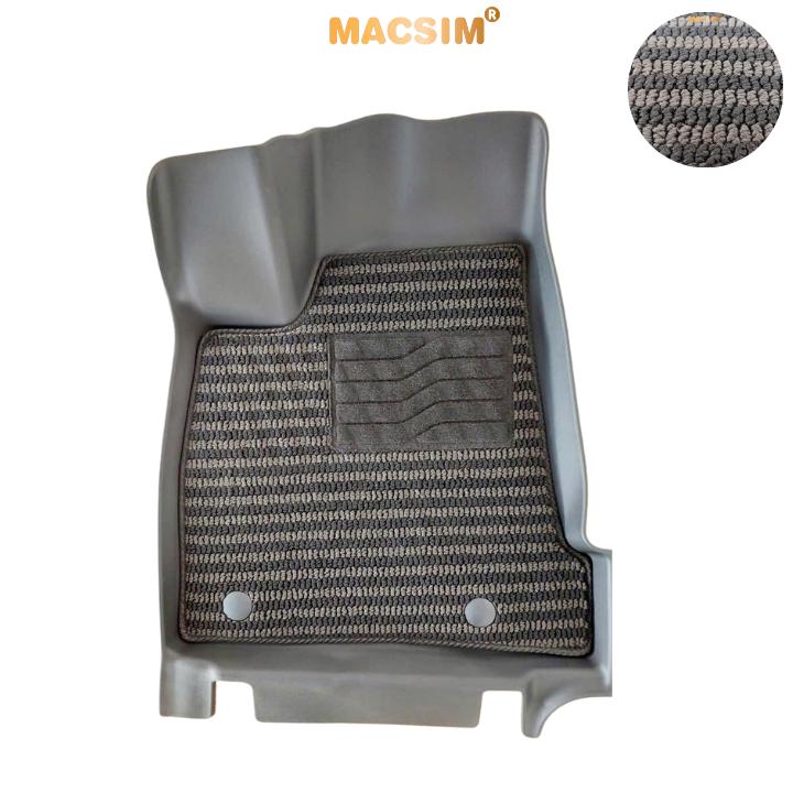 Thảm Lót Sàn 2 Lớp TPE Macsim Vinfast VF3 Chuẩn Form, Bền, Không Mùi (sd3 xám đen ct)