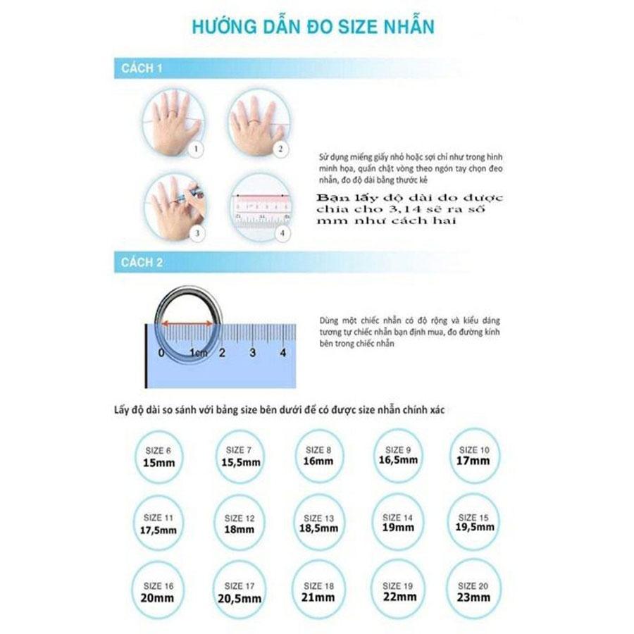 Nhẫn bạc trẻ con chất liệu bạc ta gắn đá trắng sáng trang sức Bạc Quang Thản – QTTC1