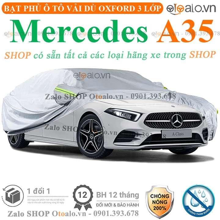 Bạt phủ xe ô tô Mercedes Benz A35 3 lớp cao cấp chống nắng nóng nước mưa bụi bẩn