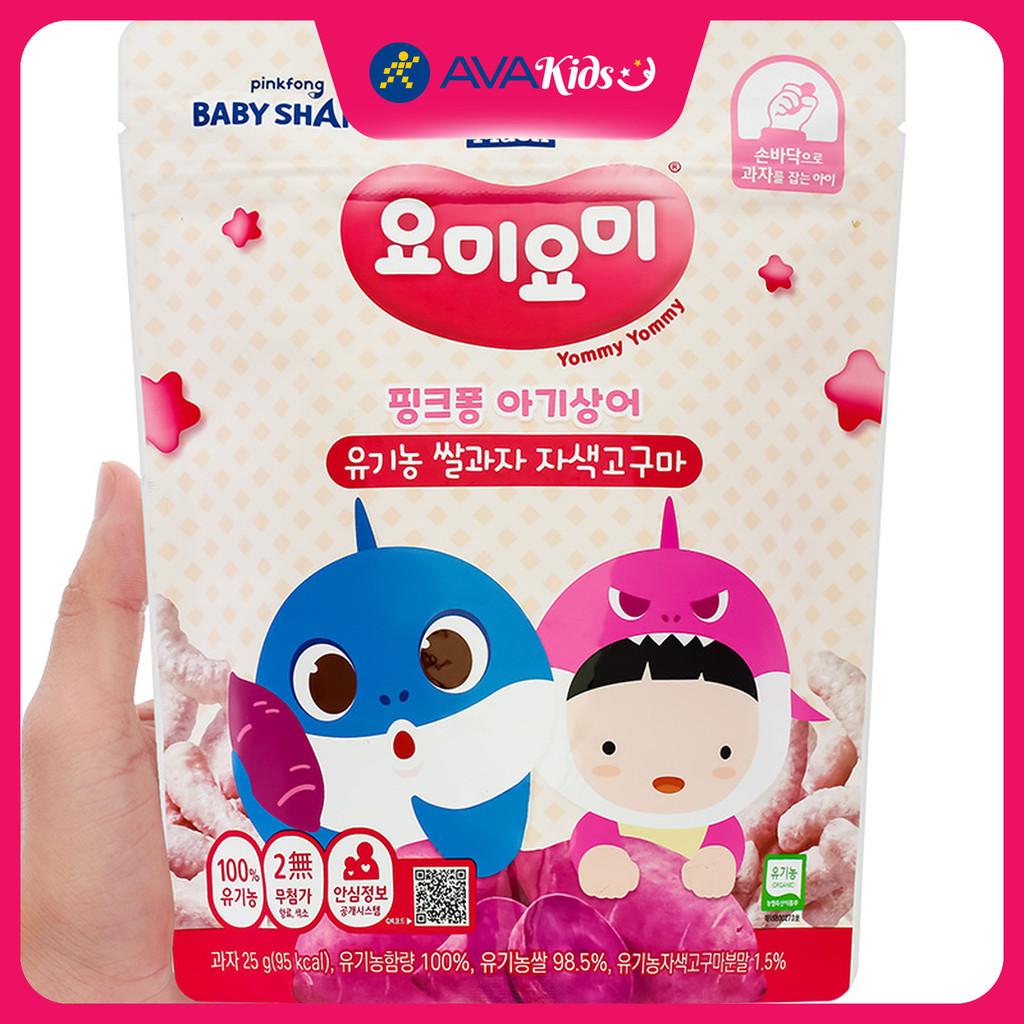Bánh gạo ăn dặm Maeil Yommy Yommy Organic vị khoai lang tím gói 25g (từ 7 tháng) - Hàng Chính Hãng