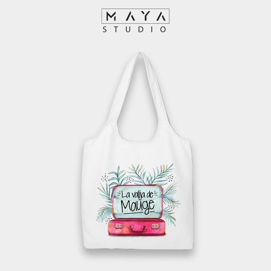 Album Túi tote BẦU MAYA vải Canvas uzzang LET TRAVEL phù hợp mọi lứa tuổi mang đi học đi chơi