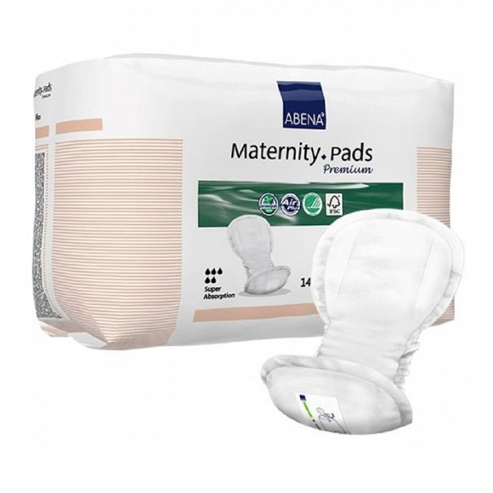 Băng lót sản phụ diệt khuẩn Abena Maternity Pad (gói 14 miếng)