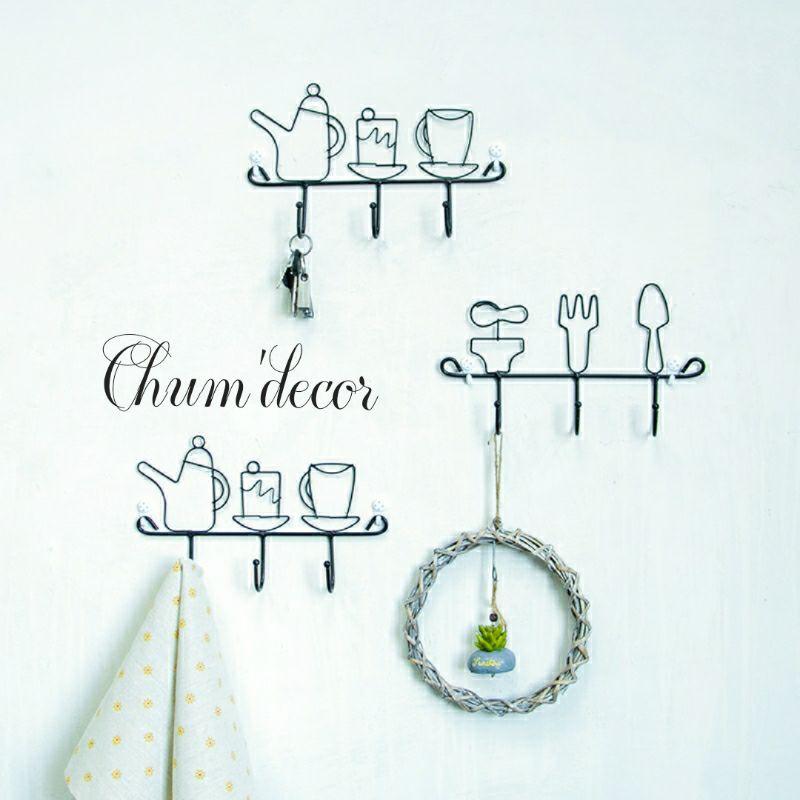 Bộ móc treo trang trí, decor phòng bếp