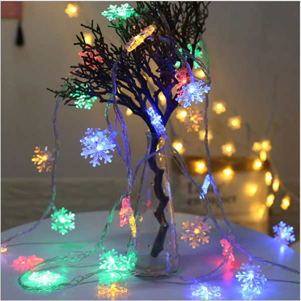 Dây Đèn Led Bông Tuyết Dài 3M - 20 Bóng Chớp Màu Trang Trí Noel Lễ Tết