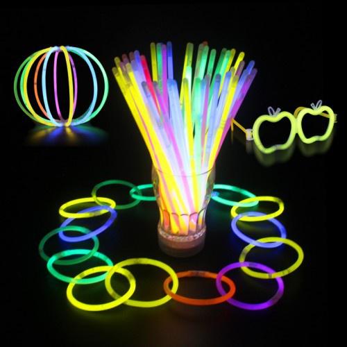 Bộ 100 que phát sáng dạ quang đủ màu sặc sỡ, lightstick phát sáng trong bóng tối RAMBO TOYS