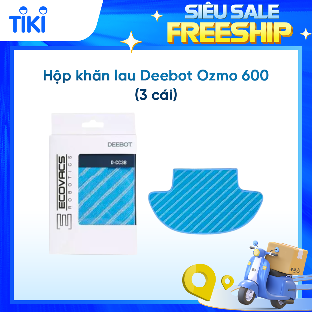 Hộp khăn lau dành cho Robot hút bụi lau nhà Deebot ozmo 600 _Hàng chính hãng