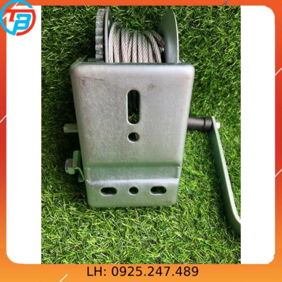 Tời quay tay 2000lbs tải trọng 1000kg CÁP THÉP Thái Bình Vina