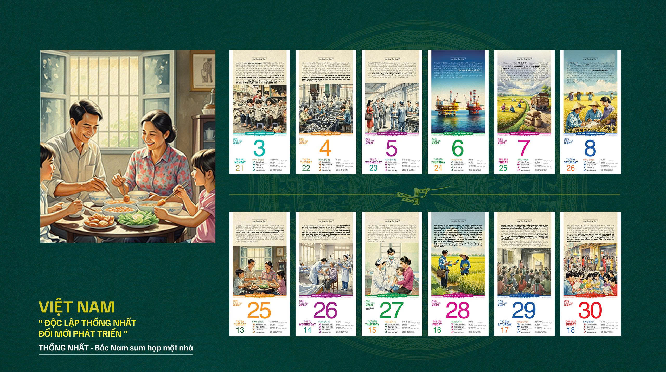 LỊCH TƯỜNG : VIỆT NAM “ĐỘC LẬP THỐNG NHẤT ĐỔI MỚI PHÁT TRIỂN” – Liên Việt Books
