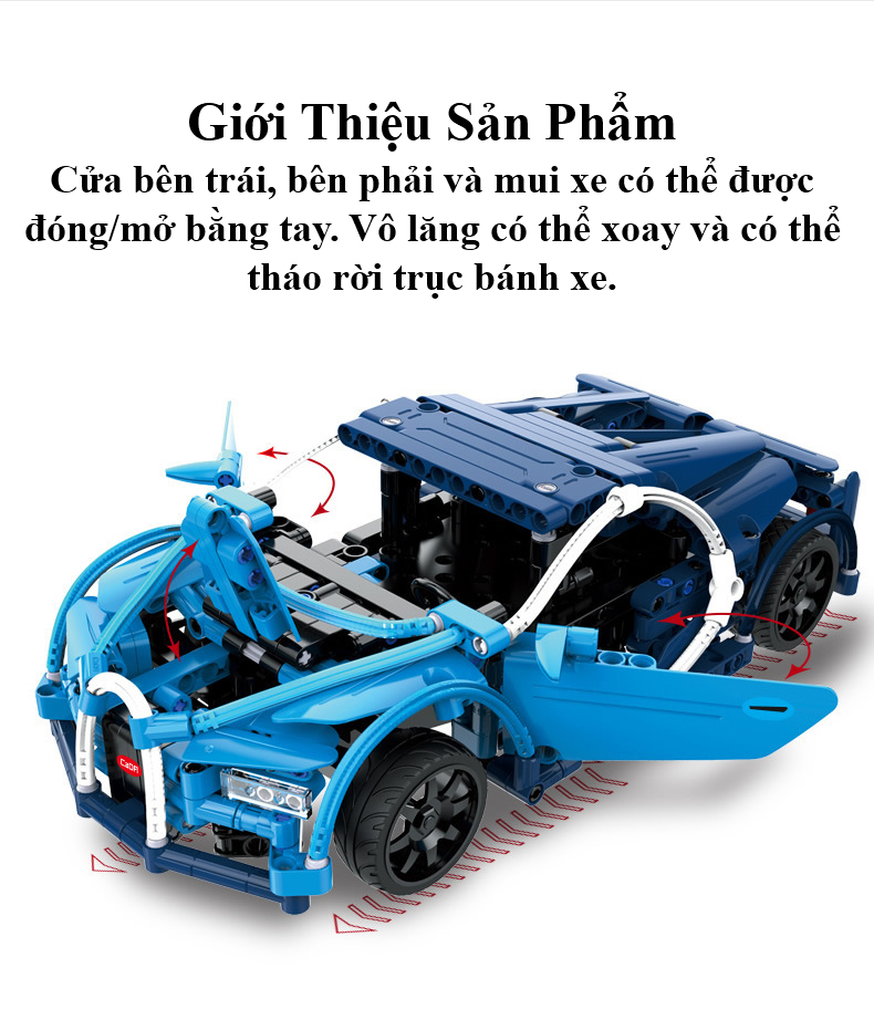 Đồ Chơi Lắp Ghép Technic Cao Cấp Mô Hình Xe Đua Thể Thao Ferrari Lamborghini Bugatti Với 400+ PSC, Bộ Đồ Chơi Điều Khiển Từ Xa, Mô Hình Siêu Xe Điều Khiển RC