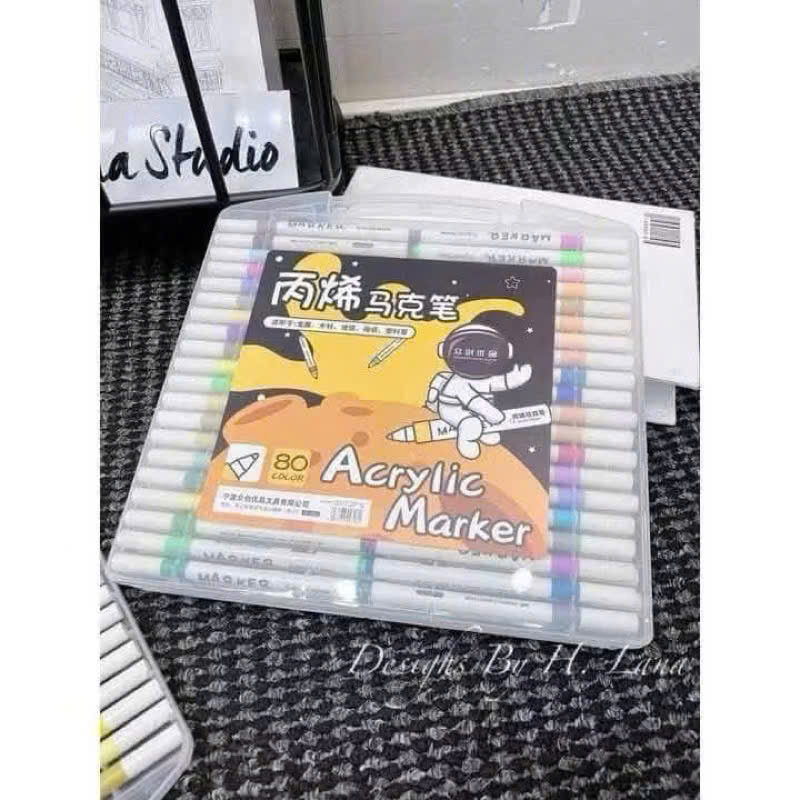 Bút Màu Acrylic Marker Tăng 50% Mực, Vẽ Trên Mọi Chất Liệu, Có Thể Vẽ Chồng Màu - HÀNG CHÍNH HÃNG MINIIN