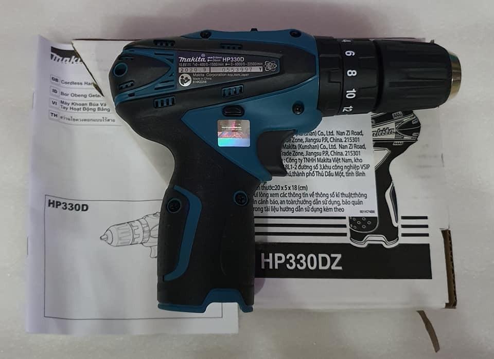 MÁY KHOAN BÚA VẶN VÍT DÙNG PIN 12V MAKITA HP330DZ - HÀNG CHÍNH HÃNG