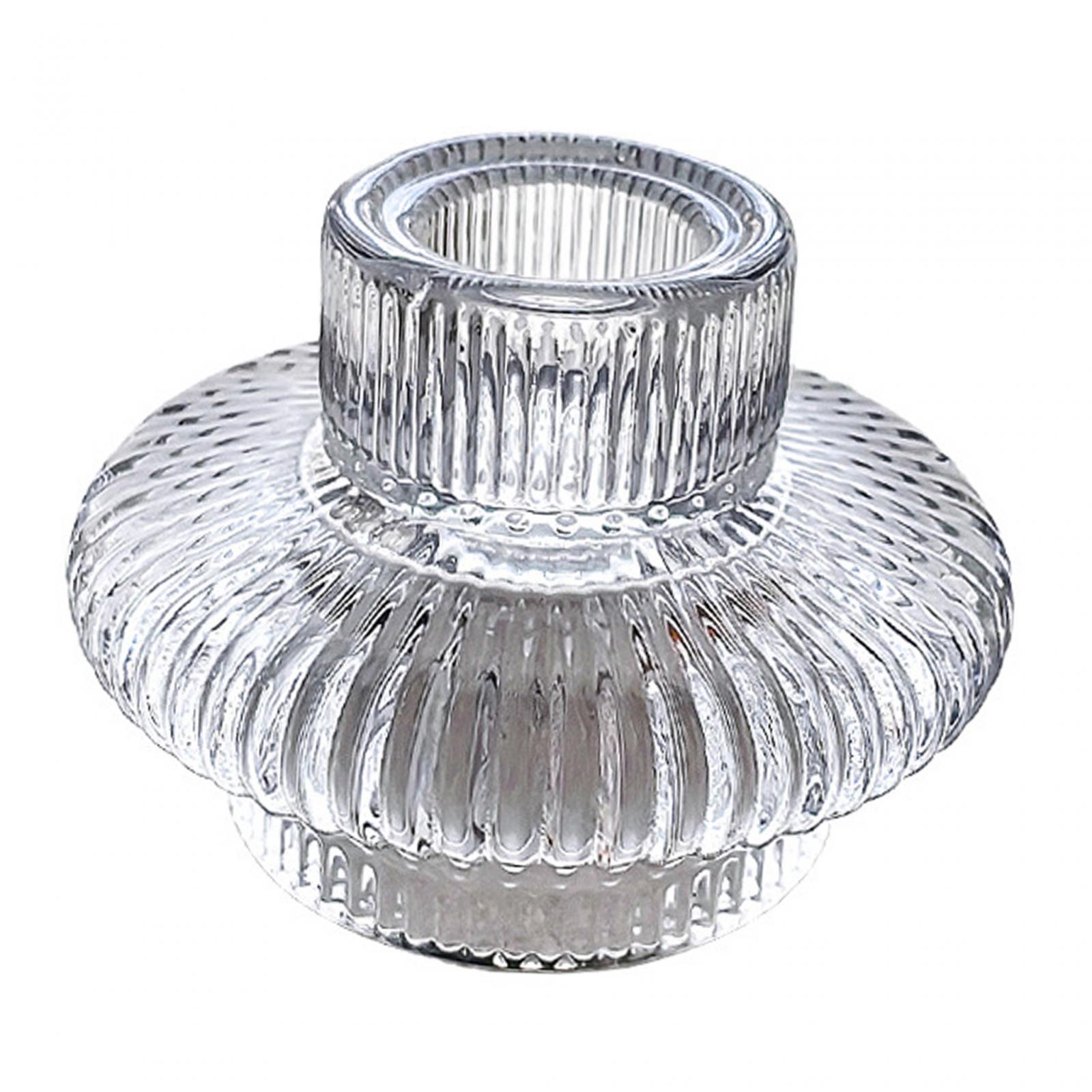 Pillar Candle Stand Candlestick Glass Candle Holder for Party Holiday
