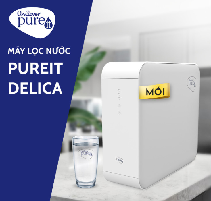 Máy Lọc Nước Unilever Pureit Delica – Công Nghệ Lọc RO - Lắp Dưới Ngăn Tủ Bếp - Hàng Chính Hãng