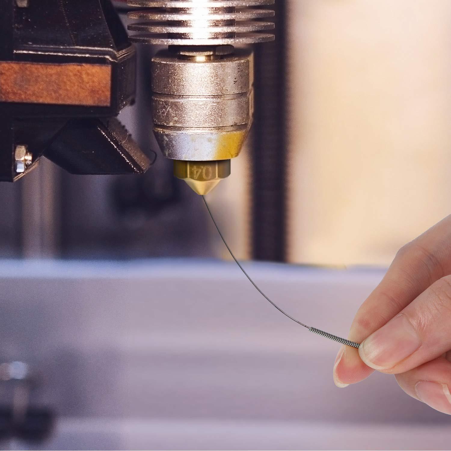 25pcs 0,2/0,3/0,4/0,5/0,6/0,8/1,0mm MK8 Ender 3 Máy in 3D Máy in đồng thau Vòi đùn cho CR-10 A8