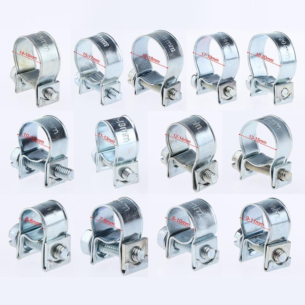 3-4pack 10x Hose Clamps Fuel Line Clips Clamp for Diesel Petrol Pipe 6 - 8mm