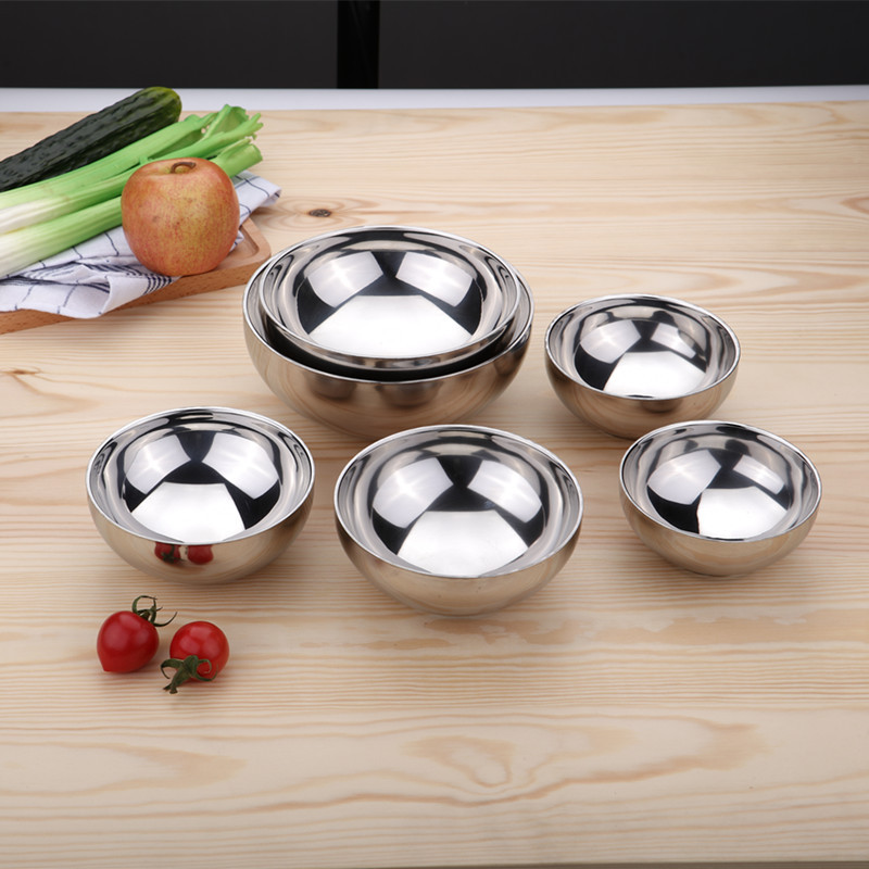 Bát Inox 2 Lớp Cách Nhiệt, Chén Tô Inox Chống Nóng Tiện Dụng Cho Gia Đình