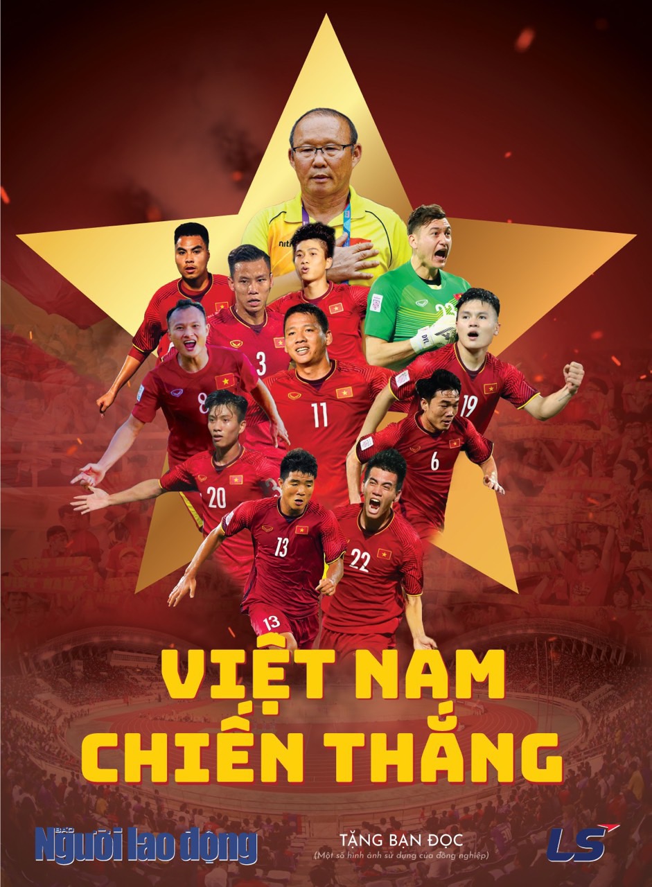 Tranh ảnh poster treo đội tuyển bóng đá Việt Nam 3-6 tấm a4 khác nhau