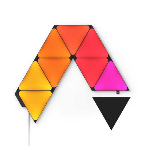 Đèn LED RGB lắp ghép thông minh Nanoleaf Shapes Ultra Black Tam Giác 9 ô đèn