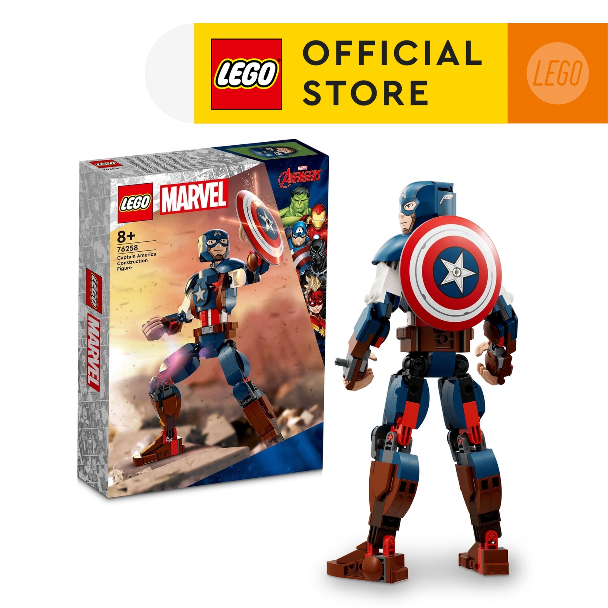 LEGO SUPERHEROES 76258 Đồ chơi lắp ráp Mô hình đội trưởng Mỹ Captain America - (310 chi tiết)