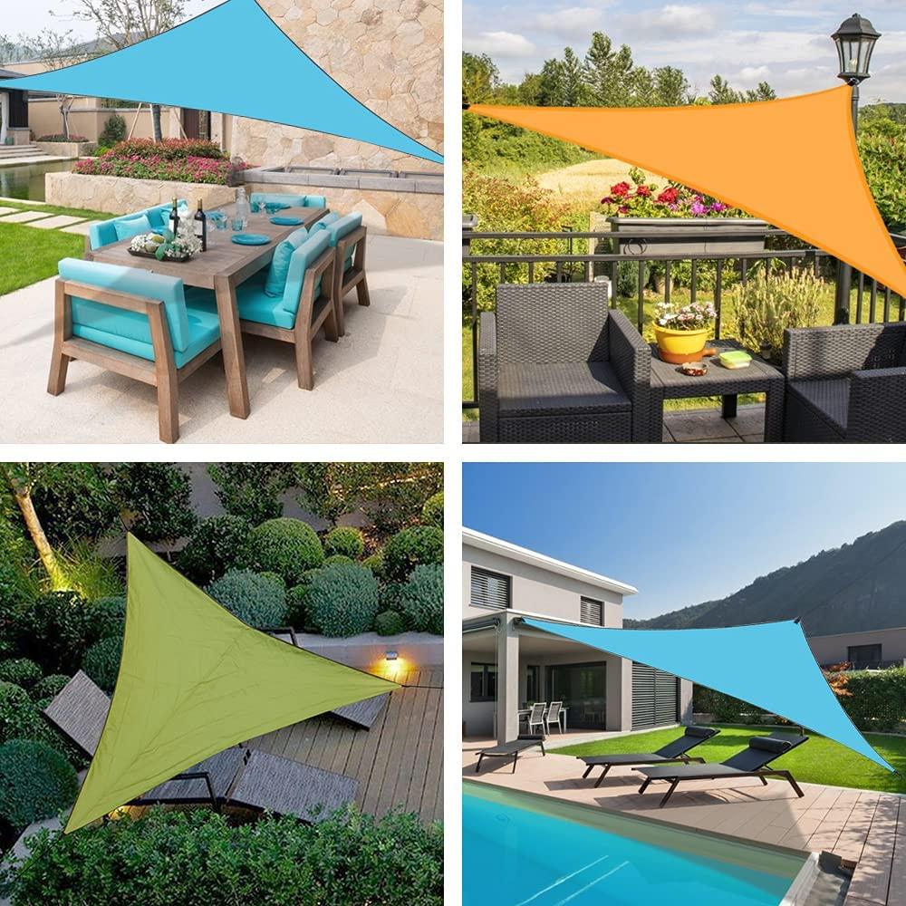 Cánh buồm bóng râm hình tam giác Tán, Cánh buồm bóng râm chống thấm nước Tấm che chắn tia UV Mái che bạt chống thấm và thoáng khí cho Sân vườn, Sân hiên, Bãi cỏ, Ban công, Cắm trại 3x3x3m