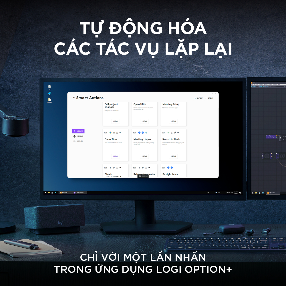 Combo Chuột &amp; Bàn Phím Bluetooth không dây Logitech MX Keys S Combo - Có gác tay, Chiếu sáng, USB-C - Hàng chính hãng