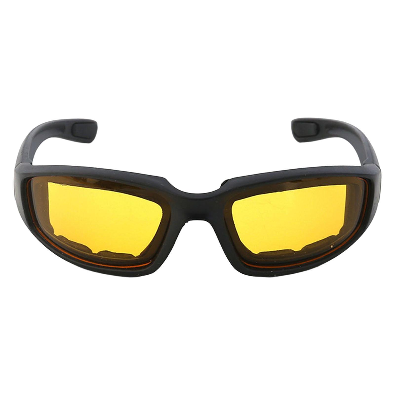 Motorcycle Riding Goggles Cycling Glasses Hiking Windproof Golf Yellow