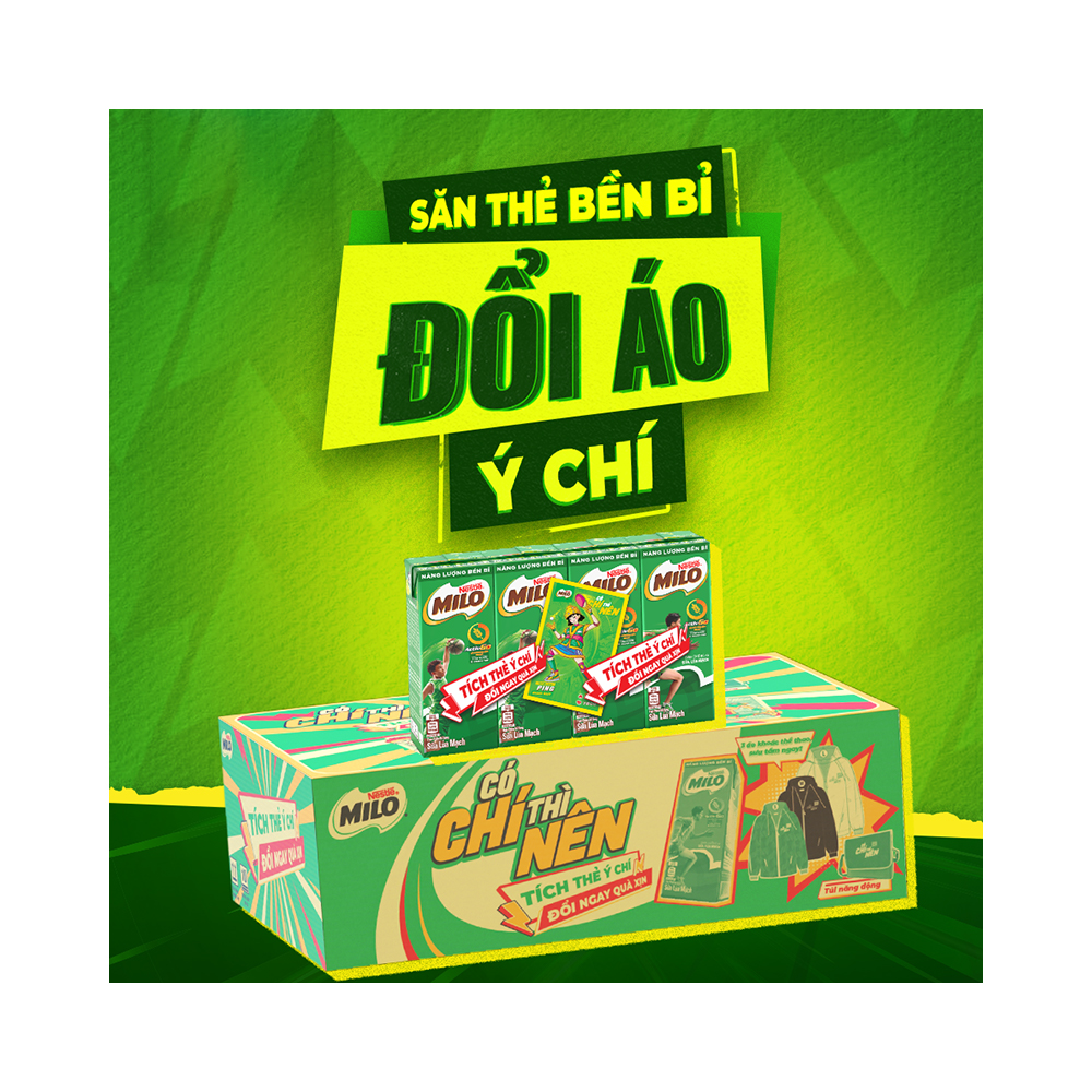 Thùng 48 Hộp Sữa Nestlé MILO Nước (180ml / Hộp)