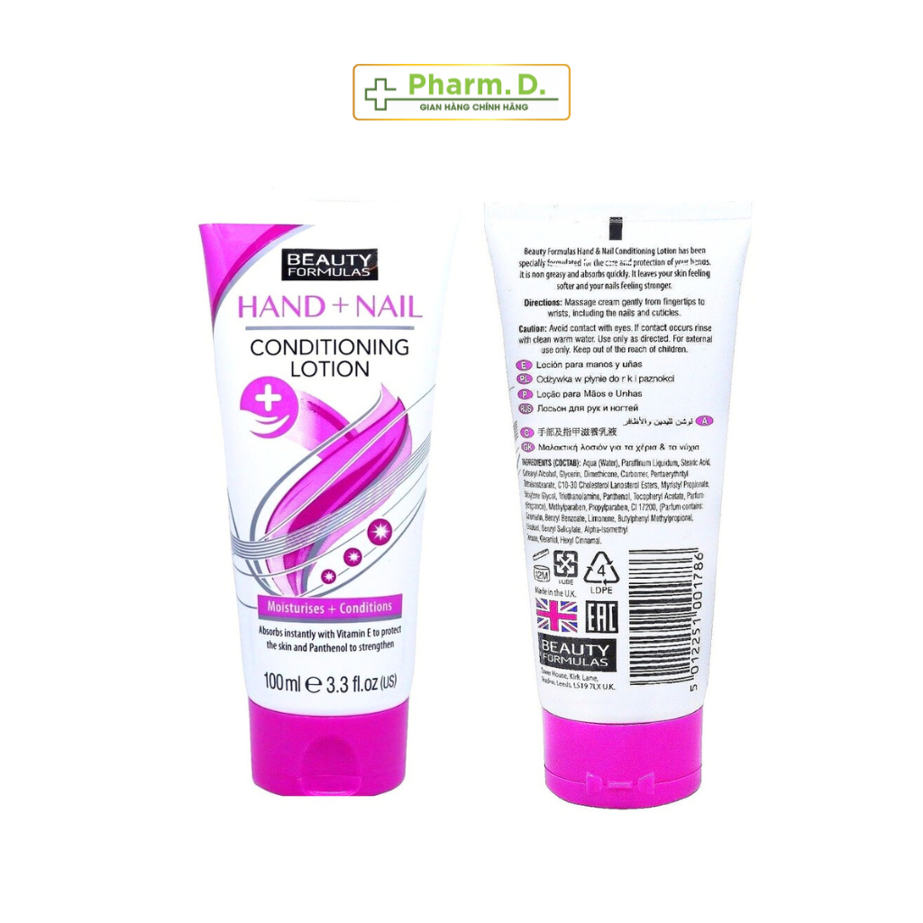 Kem Dưỡng Da Tay Và Móng Beauty Formulas Giúp Làm Mềm Mịn Da Tay, Dưỡng Móng Chắc Khỏe
