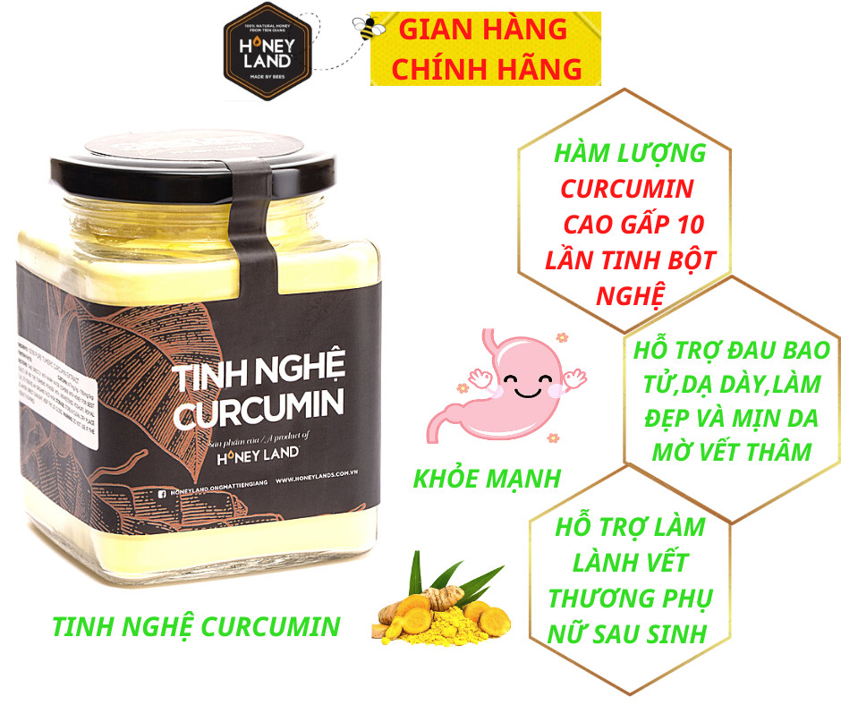 Tinh Nghệ Curcumin Nguyên Chất Honeyland 200g