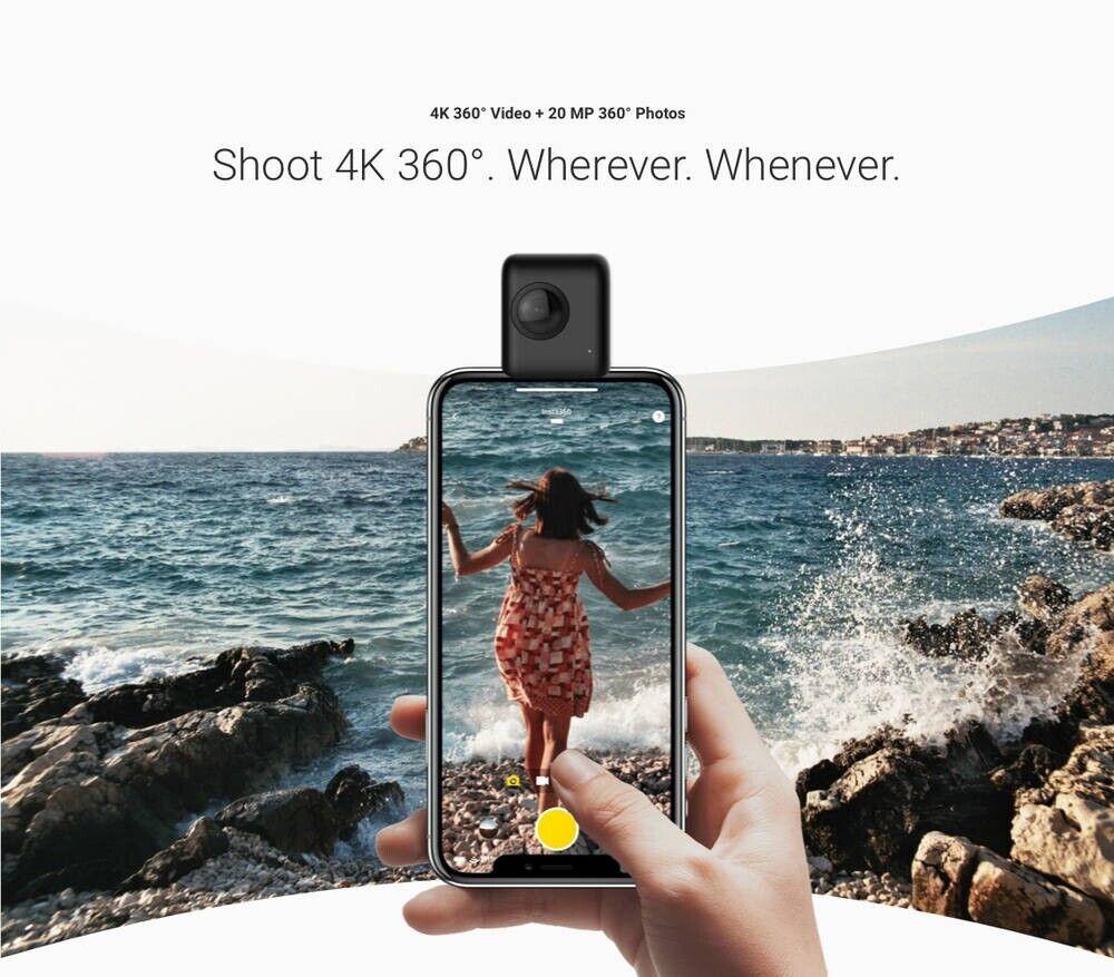 Insta360 Nano S 360 Action Camera 4K VR Video Panoramic Camera 20MP Ảnh cho iPhone IOS9.0 trở lên Màu