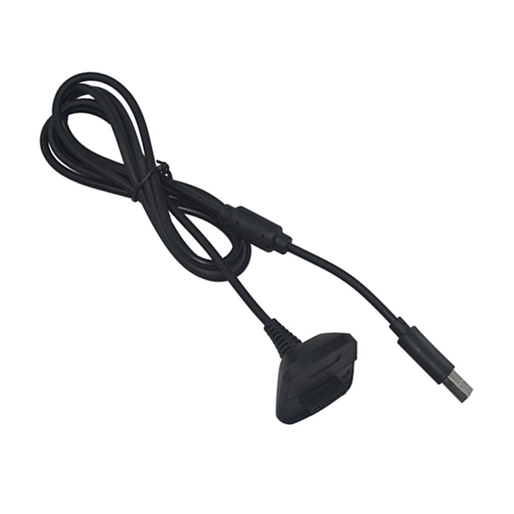 2xUSB Charging Cable Gamepad Charger for 360 Wireless Games Controller Black