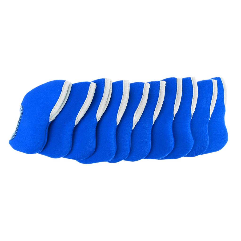 10 Pieces Golf Club Iron Headcover Putter Head Protector Cover Light Blue