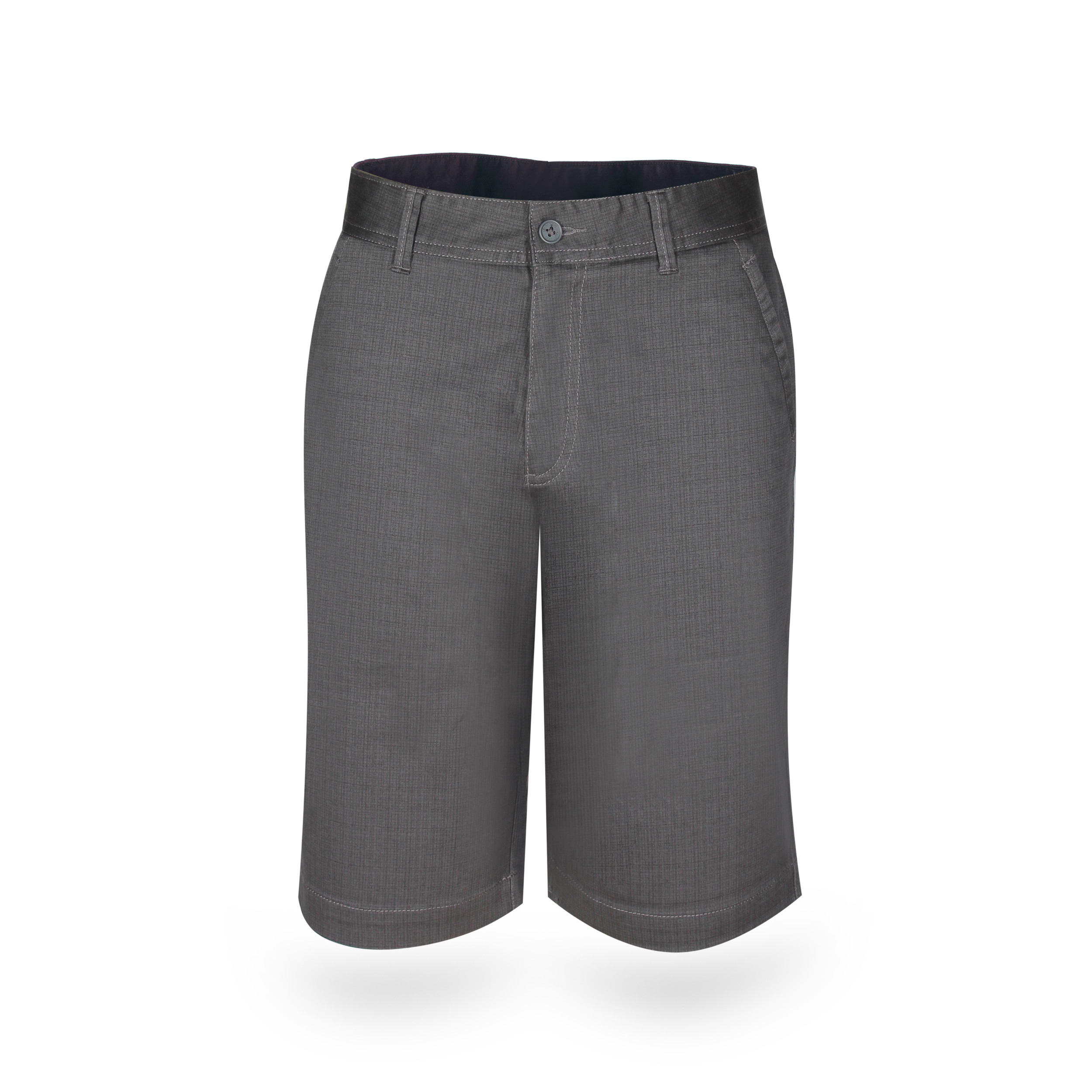 Quần short khaki nam ống đứng màu xám họa tiết Khatoco Q3M378R0- CNMK002-2103-021