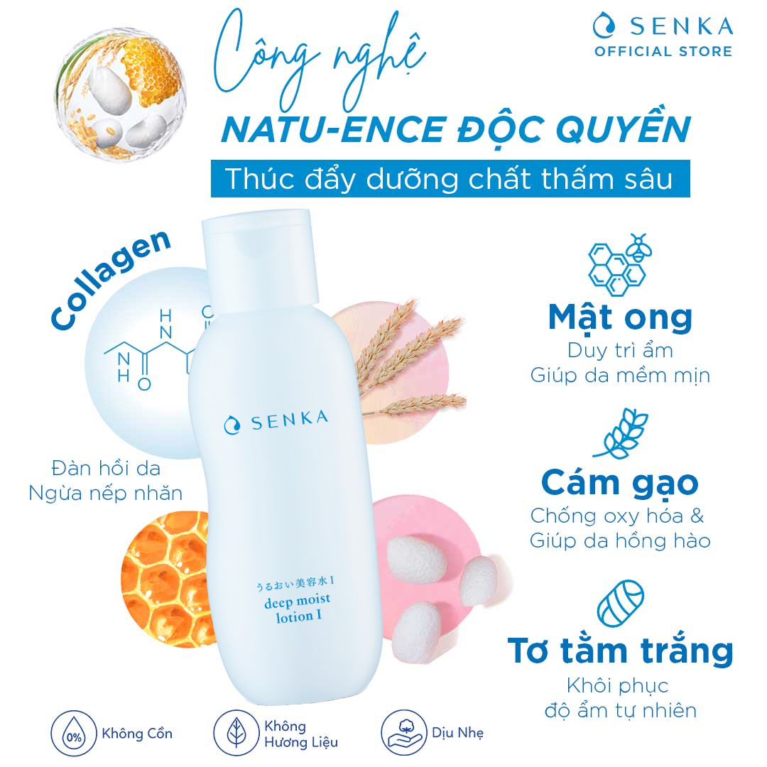 [HOT DEAL] Nước Dưỡng Trắng &amp; Làm mềm da Không Cồn SENKA AQUA BRIGHT LOTION 200ml